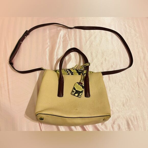 Kate Spade Margaux Embossed Snake Pink Medium Crossbody Satchel Bag - Picture 1 of 3